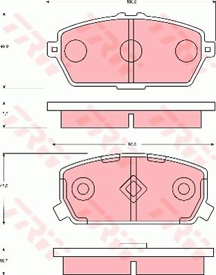 TRW GDB7098 - Тормозные колодки, дисковые, комплект avtokuzovplus.com.ua