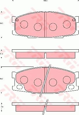 TRW GDB7100 - Гальмівні колодки, дискові гальма autocars.com.ua