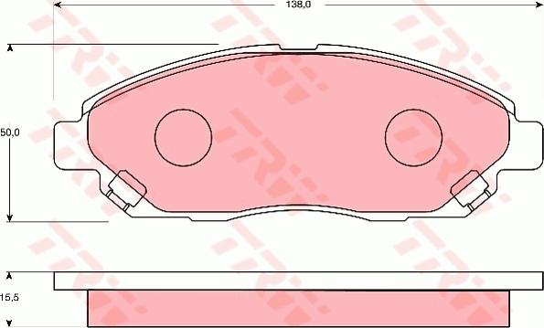 TRW GDB7139 - Гальмівні колодки, дискові гальма autocars.com.ua