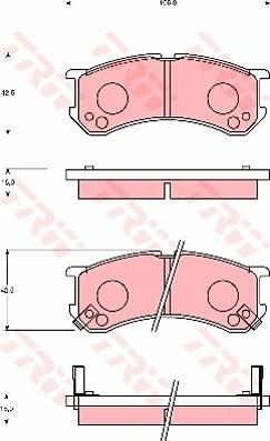 TRW GDB7176 - Тормозные колодки, дисковые, комплект avtokuzovplus.com.ua