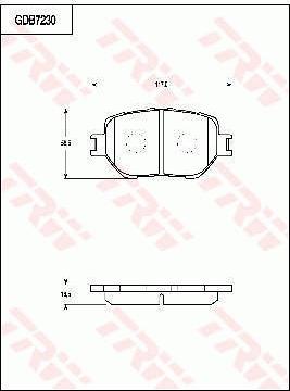 TRW GDB7230 - Тормозные колодки, дисковые, комплект avtokuzovplus.com.ua