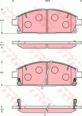 TRW GDB7235AT - Тормозные колодки, дисковые, комплект avtokuzovplus.com.ua