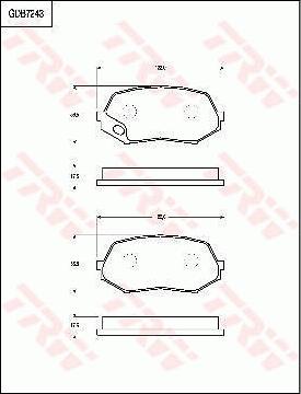 TRW GDB7243 - Гальмівні колодки, дискові гальма autocars.com.ua