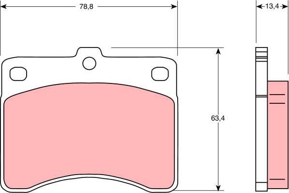 TRW GDB736AT - Гальмівні колодки, дискові гальма autocars.com.ua