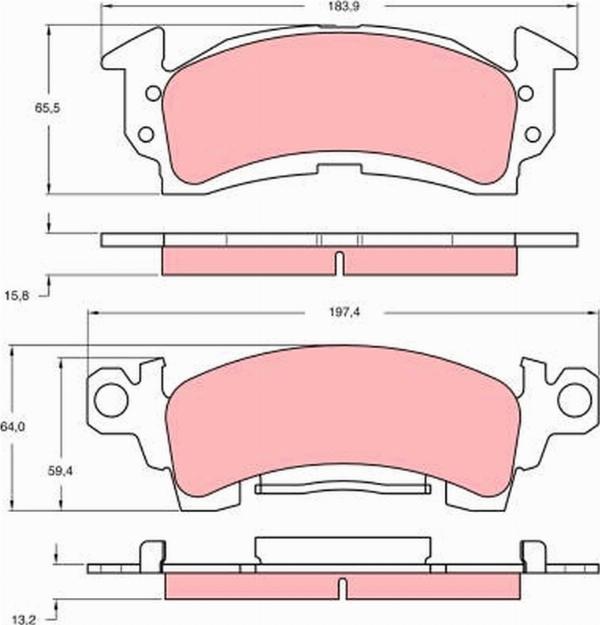 TRW GDB742 - Гальмівні колодки, дискові гальма autocars.com.ua
