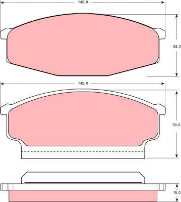 TRW GDB748 - Тормозные колодки, дисковые, комплект avtokuzovplus.com.ua