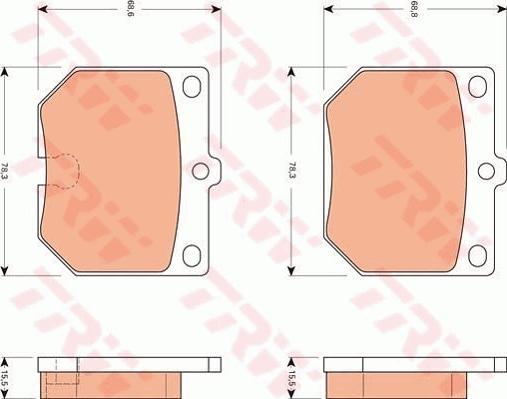 TRW GDB7505 - Гальмівні колодки, дискові гальма autocars.com.ua