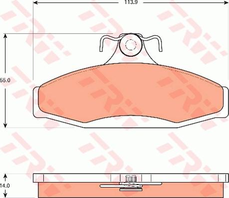 TRW GDB7509 - Гальмівні колодки, дискові гальма autocars.com.ua