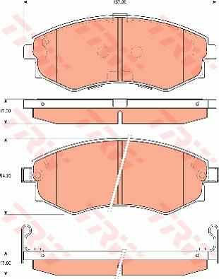 TRW GDB7521 - Тормозные колодки, дисковые, комплект avtokuzovplus.com.ua