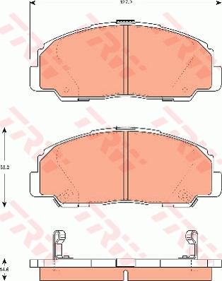 TRW GDB7528 - Гальмівні колодки, дискові гальма autocars.com.ua