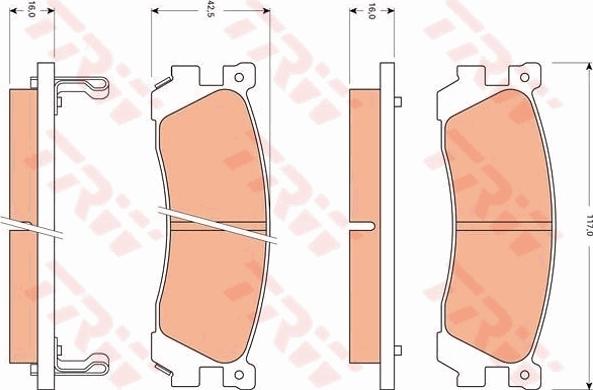 TRW GDB7529 - Тормозные колодки, дисковые, комплект avtokuzovplus.com.ua