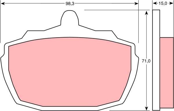 TRW GDB752 - Тормозные колодки, дисковые, комплект autodnr.net