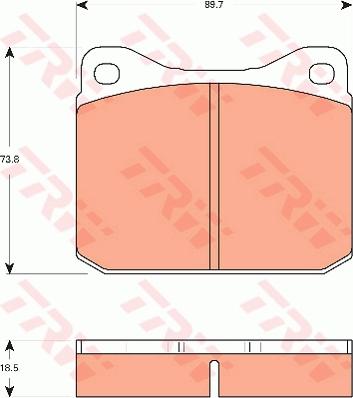 TRW GDB7536 - Тормозные колодки, дисковые, комплект avtokuzovplus.com.ua