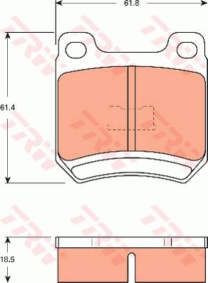 TRW GDB7539 - Тормозные колодки, дисковые, комплект avtokuzovplus.com.ua