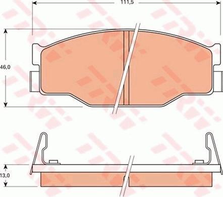 TRW GDB7549 - Гальмівні колодки, дискові гальма autocars.com.ua