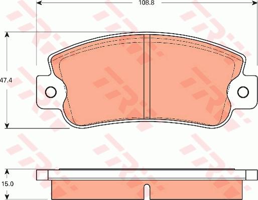 TRW GDB7553 - Гальмівні колодки, дискові гальма autocars.com.ua