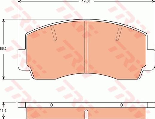 TRW GDB7560 - Тормозные колодки, дисковые, комплект avtokuzovplus.com.ua