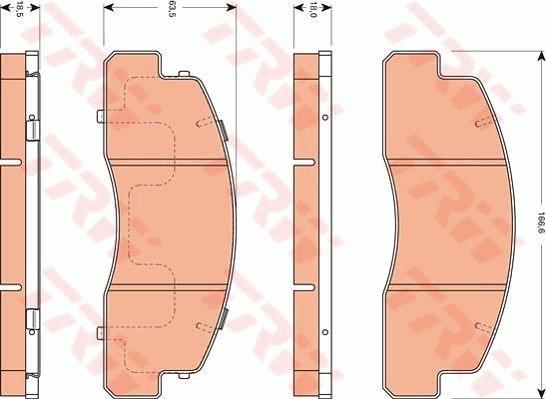 TRW GDB7561 - Гальмівні колодки, дискові гальма autocars.com.ua