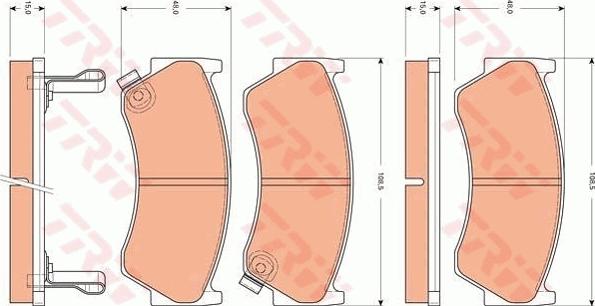 TRW GDB7578DT - Тормозные колодки, дисковые, комплект avtokuzovplus.com.ua