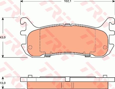 TRW GDB7594 - Гальмівні колодки, дискові гальма autocars.com.ua