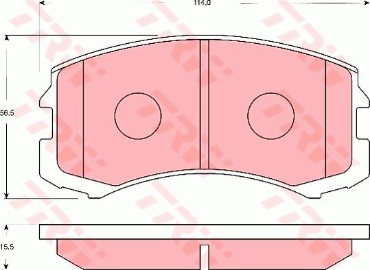 TRW GDB7618 - Гальмівні колодки, дискові гальма autocars.com.ua