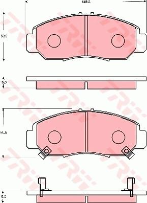 TRW GDB7634AT - Тормозные колодки, дисковые, комплект avtokuzovplus.com.ua