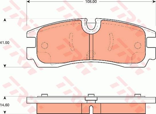 TRW GDB7646 - Тормозные колодки, дисковые, комплект avtokuzovplus.com.ua