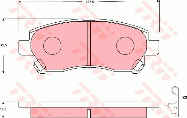 TRW GDB7656 - Гальмівні колодки, дискові гальма autocars.com.ua