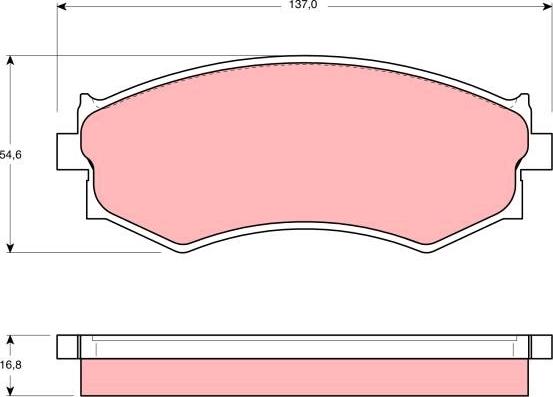 TRW GDB765AT - Гальмівні колодки, дискові гальма autocars.com.ua