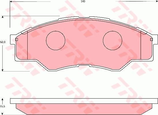 TRW GDB7669DT - Гальмівні колодки, дискові гальма autocars.com.ua