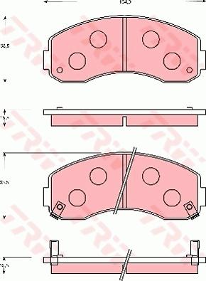 TRW GDB7696 - Гальмівні колодки, дискові гальма autocars.com.ua