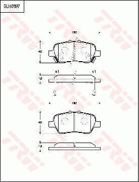 TRW GDB7697 - Тормозные колодки, дисковые, комплект avtokuzovplus.com.ua