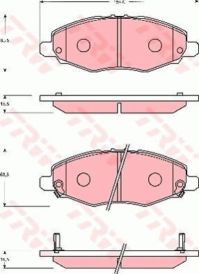 TRW GDB7702 - Гальмівні колодки, дискові гальма autocars.com.ua