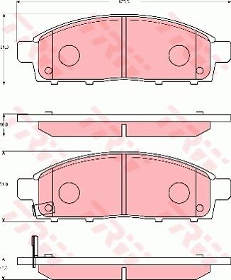 TRW GDB7704AT - Гальмівні колодки, дискові гальма autocars.com.ua