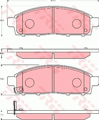 TRW GDB7704 - Гальмівні колодки, дискові гальма autocars.com.ua