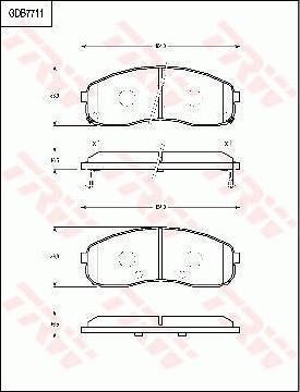 TRW GDB7711AT - Тормозные колодки, дисковые, комплект avtokuzovplus.com.ua