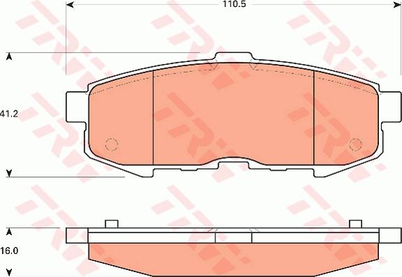 TRW GDB7717 - Тормозные колодки, дисковые, комплект avtokuzovplus.com.ua