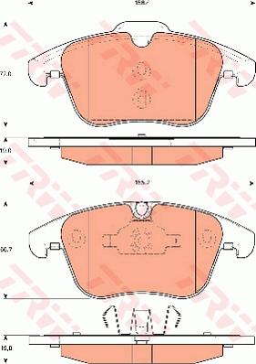 TRW GDB7722 - Тормозные колодки, дисковые, комплект avtokuzovplus.com.ua