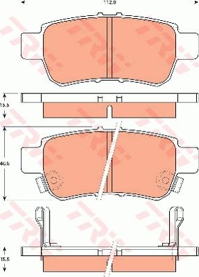 TRW GDB7726 - Тормозные колодки, дисковые, комплект avtokuzovplus.com.ua