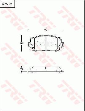 TRW GDB7728 - Гальмівні колодки, дискові гальма autocars.com.ua