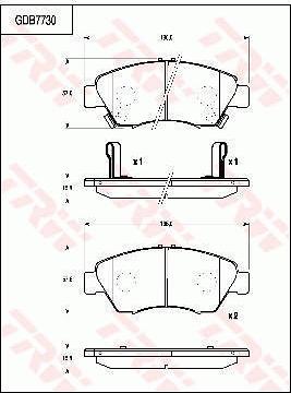 TRW GDB7730 - Тормозные колодки, дисковые, комплект avtokuzovplus.com.ua