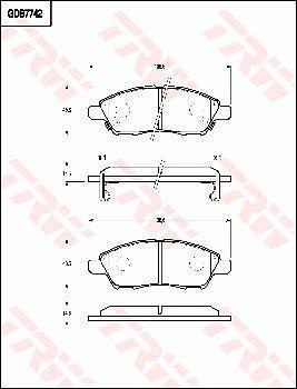 TRW GDB7742AT - Гальмівні колодки, дискові гальма autocars.com.ua