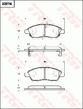 TRW GDB7742 - Гальмівні колодки, дискові гальма autocars.com.ua