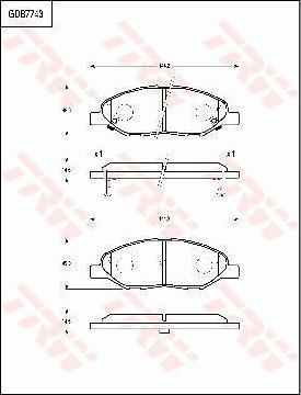 TRW GDB7743AT - Гальмівні колодки, дискові гальма autocars.com.ua