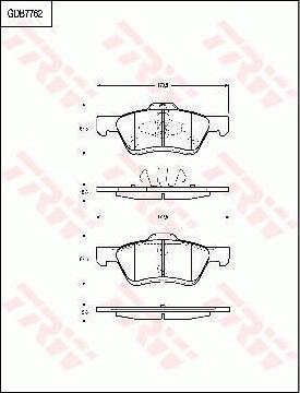 TRW GDB7762 - Гальмівні колодки, дискові гальма autocars.com.ua