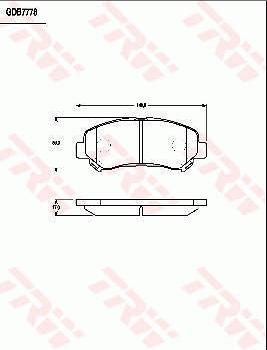 TRW GDB7783 - Гальмівні колодки, дискові гальма autocars.com.ua