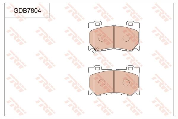 TRW GDB7804 - Тормозные колодки, дисковые, комплект avtokuzovplus.com.ua