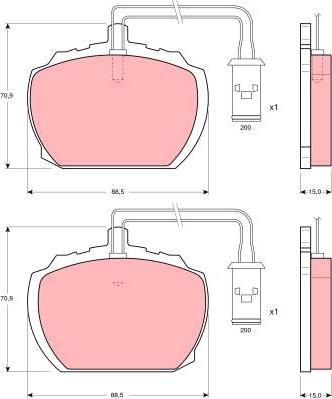 TRW GDB783 - Тормозные колодки, дисковые, комплект avtokuzovplus.com.ua