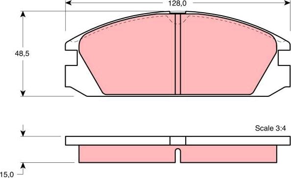 TRW GDB784 - Тормозные колодки, дисковые, комплект avtokuzovplus.com.ua