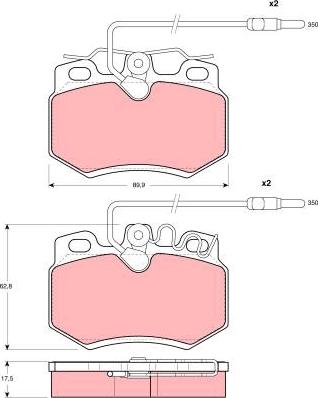 TRW GDB790 - Тормозные колодки, дисковые, комплект avtokuzovplus.com.ua